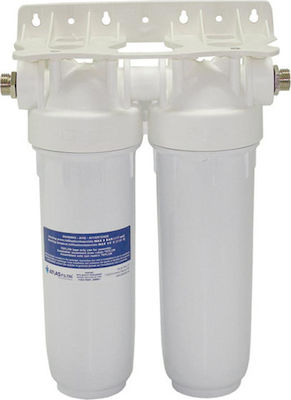 Atlas Filtri Dp Συσκευή Φίλτρου Νερού Κάτω Πάγκου / Κεντρικής Παροχής Διπλή ½ (312411)