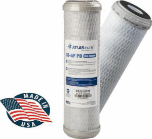 Atlas Filtri Ανταλλακτικό Φίλτρο Νερού Άνω και Κάτω Πάγκου από Ενεργό Άνθρακα 10" CB-AF PB 10SX 0.5m